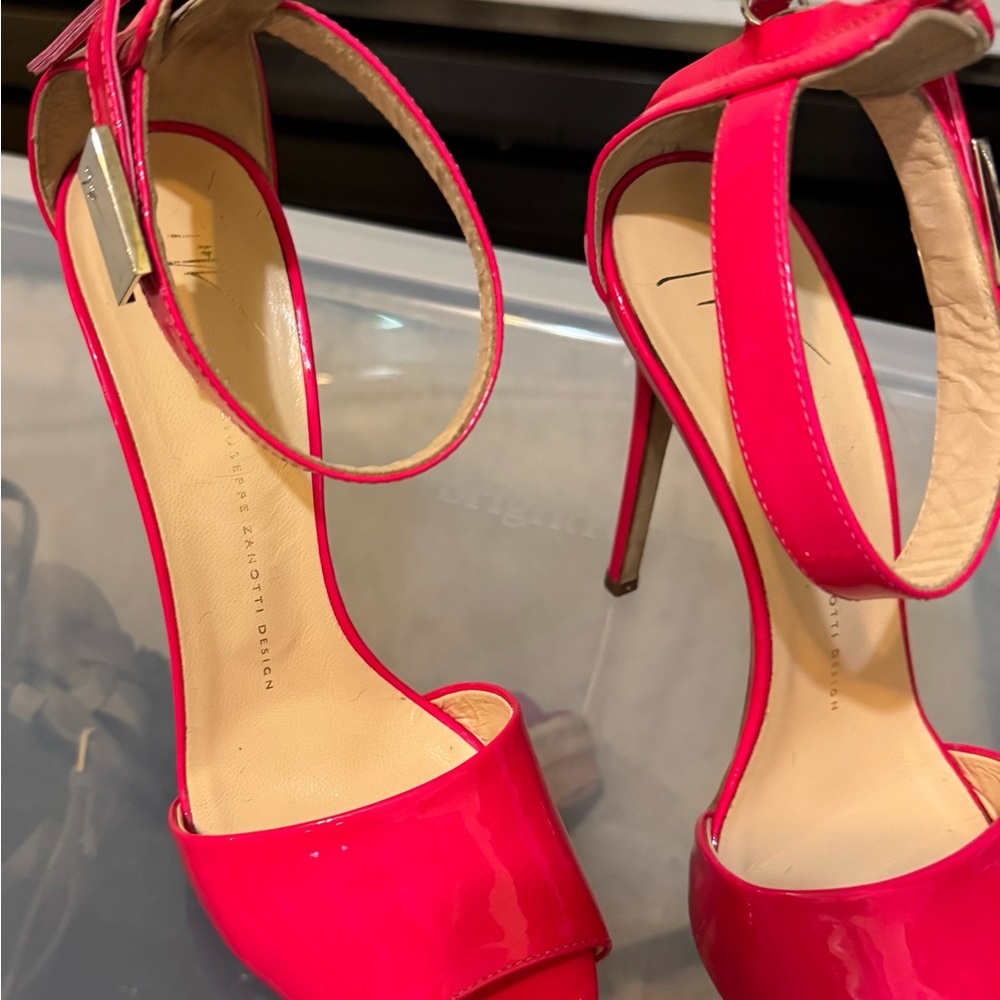 Giuseppe Zanotti Hot Pink Strappy Heels